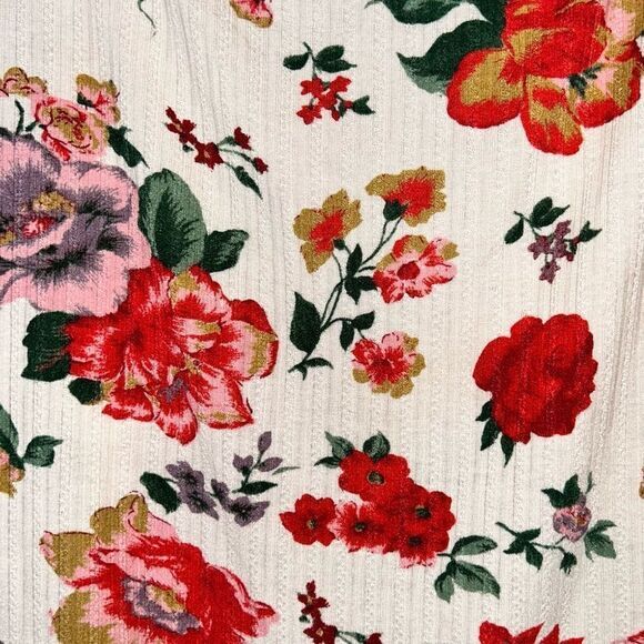 Free People intimately free on point PJ top floral crop top long sleeve XS‎ - Picture 9 of 10